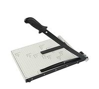 ZEQUAN 15 Inch B4 Guillotine Paper Cutter, Heavy Duty Stack Paper Trimmer with Metal Base, Guard Rail & Safety Lock, 10 Sheet Capacity for Office, Home, School