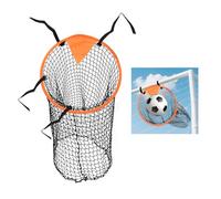 Zequech 2 Pieces Socket Top Bins Target Net for Football Goal Training - Aids for Corner, Free & Long - Range Shots. Buckle - Adjustable Rope Strap, Orange Bullseye for Precise Training