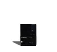 Zequenz Classic 360 Signature Series, Size: A6 Small, Color: Black, Paper: Grid, Soft Cover Notebook, Soft Bound Journal, 4" x 5.5", 200 sheets / 400 pages, Squared, Grid pattern, Graph premium paper