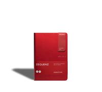 Zequenz Classic 360 Signature Series, Size: B6 Medium, Color: Red, Paper: Ruled, Soft Cover Notebook, Soft Bound Journal, 5" x 7", 200 sheets / 400 pages, Ruled, Lined paper
