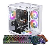 ZER-LON Gaming PC Desktop Computer, AMD Ryzen 5 5500 up to 4.2GHz, RTX 4060 8G, 16G DDR4 RAM, 1TB NVME SSD, WiFi 5.0, Prebuilt Gaming PC Tower Computer with RGB Fan x 5
