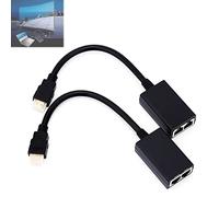 Zer one 1080p HDMI Extender Receiver&Sender,30M Transmission Distance LAN Ethernet Balun Extender Repeater via Cat5e/6 Support (1PCS)