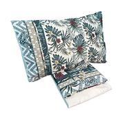 zer0bed, Double Bed Sheet, Tropical Bed Sheet, Top Sheet, Fitted Sheet, Pillowcase, 100 Percent Pure Cotton, Tropical Pattern, Bedroom