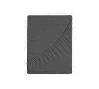 Zer0bed, Fitted Sheet with Corners and Half Sizes, 100% Cotton, Maxi Corner 30 cm, 1 and a Half Size, Graphite, 130 x 200 cm