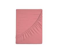 Zer0bed, Fitted Sheet with Corners, Plain Colour, 100% Cotton, 30 cm Maxi Angle, 1 and a Quarter, Mauve, 130 x 200 cm