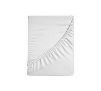 Zer0bed, Fitted Sheet with Corners, Plain Colour, 100% Cotton, 30 cm Maxi Angle, 1 and a Quarter, White, 130 x 200 cm