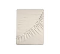Zer0bed, Fitted Sheet with Corners, Plain Colour, 100% Cotton, Maxi Corner 30 cm, Queen, Ivory, 130 x 200 cm