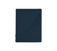 Zer0bed, Fitted Sheet with Corners, Single Colour, 100% Cotton, 30 cm Maxi Angle, 1 and a Quarter, Blue, 130 x 200 cm