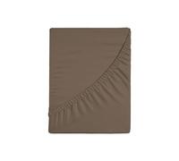 Zer0bed, Fitted Sheet with Corners, Single Colour, 100% Cotton, Maxi Angle, 30 cm, Single Size, Dark Brown, 90 x 200 cm