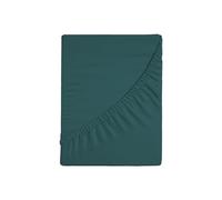Zer0bed, Fitted Sheet with Corners Single Colour, 100% Cotton, Maxi Angle, 30 cm, Single Size, Teal, 90 x 200 cm