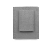 zer0bed, Grey Bath Towels, Set of 2 Bath Towels, Face Towel, Bidet Towel, Plain Colour, Grey, 100% Cotton, Set of 2