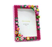 ZERAOKE DIY Photo Frames Modern Decor Flower Picture Frame Color Block Display Platform for Creating Colorful Memories-Color 2-7 Inch