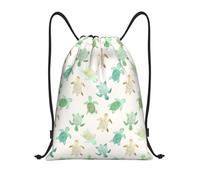 ZERAOKE Drawstring Gym Backpack, Turtle Write, Lightweight Drawstring Bags For Women & Men, Water-Resistant Sports Duffle Bag, Foldable Yoga Bag With Adjustable Straps For Fitness/Travel, Small
