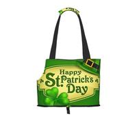 ZERAOKE Foldable Cat Carrier Dog Shoulder Bag, Happy St. Patrick'S Day, Pet Tote Bag, Waterproof Collapsible Pet Tote For Small Dogs, Breathable Travel Carrier With Safety Hook & Viewing Window