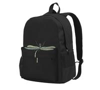 ZERAOKE Large Capacity Backpack For Adult, Lightweight Daypack For Travel | Dragonfly Black, Water-Resistant Durable Backpack With Laptop Compartment & Ventilated Straps, For Hiking Outdoor Gym Unisex