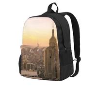 ZERAOKE Large Capacity Backpack For Adult, Lightweight Daypack For Travel | Empire State Building, Water-Resistant Durable Backpack With Laptop Compartment, For Hiking Outdoor Gym Unisex