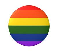 ZERAOKE Round Tinplate Collectible Badges For Events, Teachers, Friends | Rainbow Flag, Durable Badge For Jackets Bags Gifts, Vibrant Badge, Bulk Iron-On Patches Alternative, 1 PCS