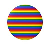 ZERAOKE Round Tinplate Collectible Badges For Events, Teachers, Friends | Rainbow Pattern, Durable Badge For Jackets Bags Gifts, Vibrant Badge, Bulk Iron-On Patches Alternative, 1 PCS