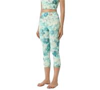 ZERAOKE Women Fitness Capri Yoga Pants,3/4 Length Print 4-Way Stretch Athletic Leggings for Gym Pilates Running-Color 4-M