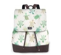 ZERAOKE Women'S Leather Backpack Purse, Turtle Write, Luxury Pu Leather Laptop Backpack For Work/Travel, Anti-Theft 15.6 Inch School Bag, Stylish Durable School Bag For College Girls Women