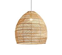 ZERAPH Bistro Lamp Extra Large Ceiling Pendant Lampshade Natural Wicker Rattan Ceiling Pendant Light Shade Rattan Ceiling Mount Light Fixture for Kitchen Island Cafe Bar Farmhouse