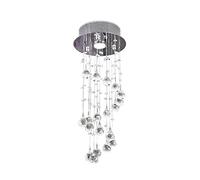ZerAph Indoor Crystal Pendant Light Home LED Wind Chime Chandelier Modern Foyer Balcony Suspended Light Fixture - Cafe Decoration Ceiling Hanging Lamp H17.73in,Chandelier Lamp