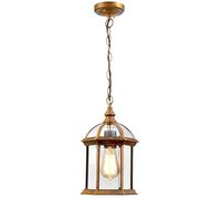 ZERAPH Waterproof Outdoor Chandelier Lights for Porch Ceiling Mount Vintage Bronze Exterior Pendant Light Front Door Clear Glass Farmhouse Black Hanging Lantern Lamp for Gazebo House Yard Hallway