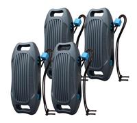 Zeraty Solid EVA Boat Fenders 1-2-4 Packs, 17 x 8 No-Deflation Dock Bumpers with Adjustable Ropes, Modular Stackable Non-Rolling Marine Hull Protector for Pontoon, Yacht, Bass, Jet Ski and Jon Boats