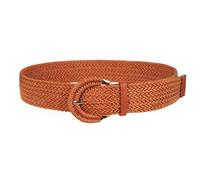 Zercart Ladies Straw Woven Belt Adjustable Woven Waist Belt Women Braided Rattan Belt with Half-Circle Buckle Wide Waist Belt for Summer Dress Jeans-Brown