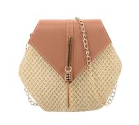 Zercart Straw Bag for Women - Rattan shoulder bag Straw Crossbody Bags Hexagonal Basket Bag Summer Handwoven Tote Bag for Shopping Beach Holiday Travel Vacation