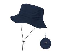 Zercart UPF 50 Sun Hats Wide Brim Hat, Foldable Unisex Hat Breathable UV Protection Summer Hat with Adjustable Chin Strap, Safari Hat Bucket Hat for Hunting Hiking Camping Fishing Blue