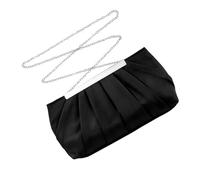 Zercart Women Envelope Clutch Bag Pleated Satin Evening Handbag Evening Clutch Bags Elegant Satin Shoulder Bags with Detachable Chain Strap for Wedding Party Prom Bridal