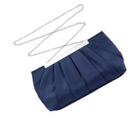 Zercart Women Envelope Clutch Bag Pleated Satin Evening Handbag Evening Clutch Bags Elegant Satin Shoulder Bags with Detachable Chain Strap for Wedding Party Prom Bridal