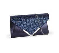 Zercart Women Envelope Clutch Bag Sequins Clutch Bag Shoulder Bags With Chain Strap Elegant Sparkly Handbag Evening Clutch Bridal Prom Party Wedding Handbag