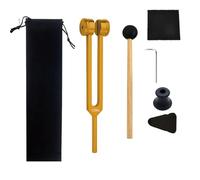 zerenda HarmoniFork | The 128Hz Therapy Instrument，Tuning fork set with silicone mallet and accessories, suitable for meditation and relaxation