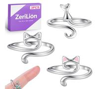 ZeriLion 3 Pack Adjustable Yarn Ring Guide Finger Loop Holder for Crocheting Knitting Smooth Stitch Accessories and Craft Supplies