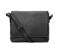 Zerimar | Genuine Leather Shoulder Bag | Natural Leather Shoulder Bag with Multiple Compartments | Ideal for Everyday Use | Colour Black | Dimensions: 30 x 10 x 37 cm, Black