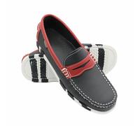 Zerimar Loafer for Men Genuine Leather, Elegant and Lightweight Casual Shoes for Daily or Formal Wear, Comfortable Shoe with Modern Design, NAVY BLUE RED, 12.5 UK