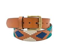 Zerimar Men's Cowhide Leather Belt | Argentine Polo Style | Width 38mm | Elegant Buckle | Premium Leather Strap, Tan Beige, 100 cm