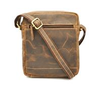 Zerimar Small Natural Leather Crossbody Bag | Shoulder Messenger Bag | Casual Shoulder Bag | Unisex| Measures 25x20x7, Old Leather