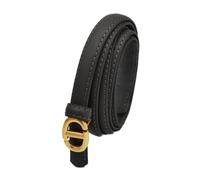 Zerimar Women's Belt | Genuine Cowhide Leather | Elegant Belts for Women | Leather Strap 15 mm | Classic Design, Black/White, 110 cm