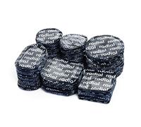 ZERINT 90 Pcs Tyre Repair Patch Kit, 41mm/57mm/38 x 61mm/45 x 45 mm/57 x 57 mm Heavy Duty Radial Tyre Patch for Car Truck Tractor Bus Agricultural Vehicles
