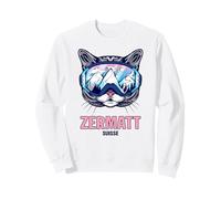 Zermatt Mountain Panorama Cat Ski Goggles Sweatshirt