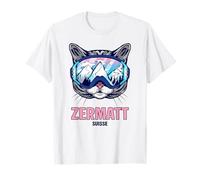 Zermatt Mountain Panorama Cat Ski Goggles T-Shirt