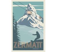 Zermatt, Suisse: Vintage Travel Journal, Notebook, Diary for Home, School, Work or Swiss Alps Skiing Holiday Adventures