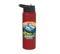 Zermatt Switzerland Alpine Adventure Stainless Steel Insulated Water Bottle