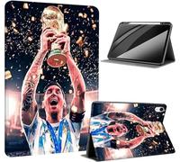 ZERMU Case for iPad (A16) 11th/10th Generation 11''/10.9'' (2025/2022), Messi #10 Argentina Soccer Shockproof Magnetic Cover [Auto Sleep/Wake] with Pencil Holder