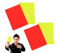 Zernavith 2 Set Soccer Referee Card,PVC Red and Yellow Card Soccers Warning and Ejection-Cards,Referee Penalty Card,Professional Referee-Cards Referee Accessories Kit,for Soccer Football Match