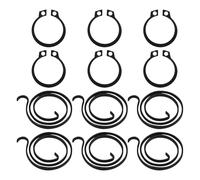 Zernavith 6 Pack Door Handle Springs Repair Kit,2.5-Turn Coil,2mm Thick | Circlips for 15mm Spindle,Left & Right Hand Internal Door Handle,Sagging Lever Door Latch Replacement,DIY Fix Kit