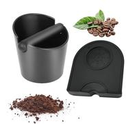Zernavith Coffee Knock Box,Espresso Knocks Box Bin,with Removable Knock-Bar,Boxs for Containing Coffees Ground,with 1pc Espresso Tamping Mat,Coffee-Machine Accessories,for Home Baristas,Cafes